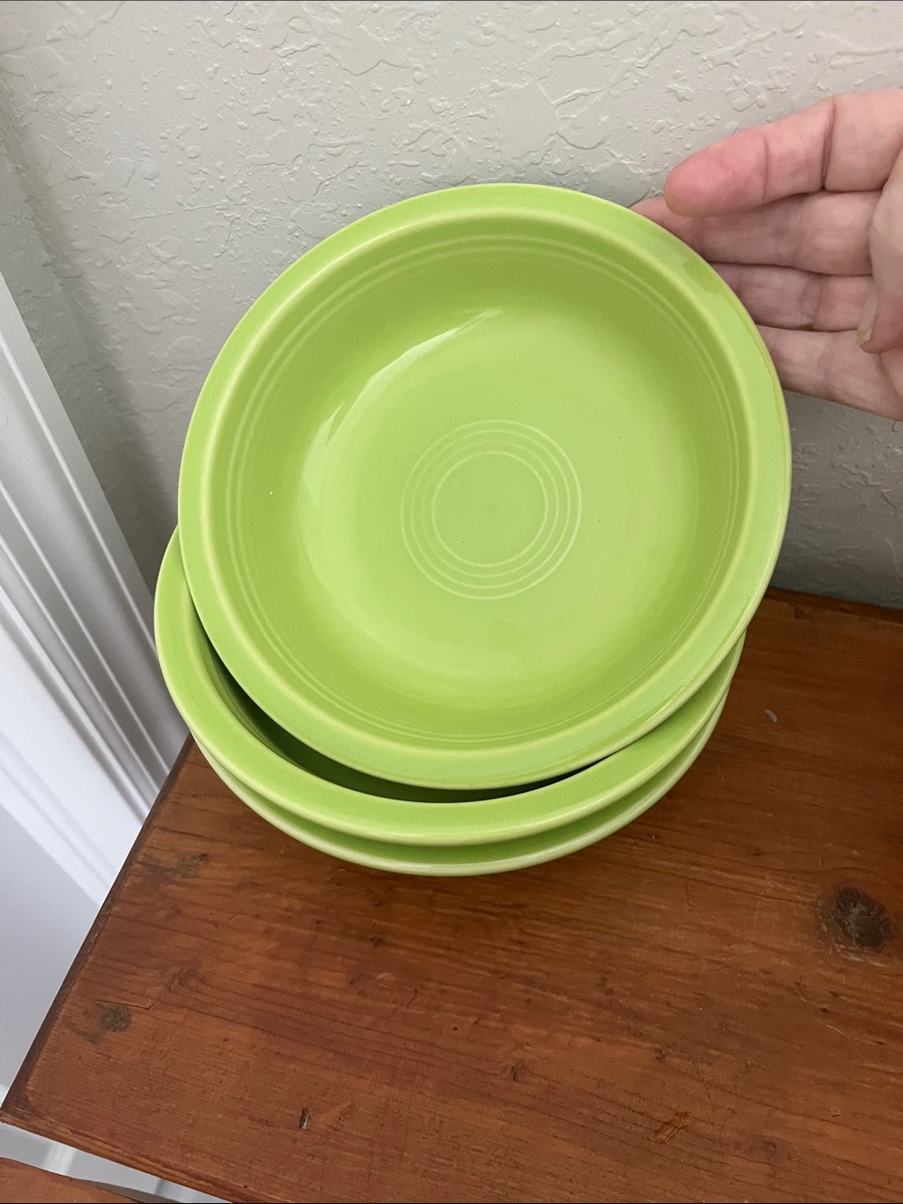 Fiestaware Homer Laughlin Chartreuse Ceramic Concentric Coupe /Cereal 7 in